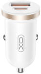 XO CC56 autós töltő 1x USB-A 1x USB-C PD QC 30W - fehér