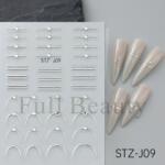 Global Fashion Autocolant pentru unghii, bandă flexibilă, STZ-J09