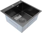 Böhm Chiuvetă de bucătărie din inox alimentar SUS304 BH5050B BÖHM Nano Black 500X500X215 mm (16975) Chiuveta