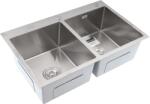 Böhm Chiuvetă de bucătărie dublă din inox alimentar BH7849DS BÖHM Satin 780x490x215 mm (16982) Chiuveta