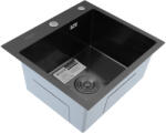 Böhm Chiuveta de bucatarie din inox alimentar SUS304 BH5045B BoHM, Nano Black 500 A 450 A 215 mm (etf-16973) Chiuveta