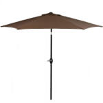Brius Umbrela terasa gradina, cu manivela si inclinare, GU23, diametru 260cm, maro (GU-0023)