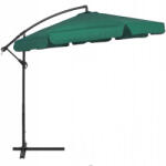 Brius Umbrela gradina brat lateral banana cu husa poliester, 300 cm diametru, manivela, verde (GU-0043)
