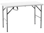 Brius Masa dreptunghiulara pliabila multifunctionala hdpe metal, 120x75x60 cm, compacta, alb (ZUM-2538)