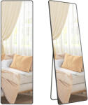 Brius Oglinda podea sticla securizata cadru aluminiu subtirel, 160x50 cm, design minimalist, negru (EZ-LFM030B01)