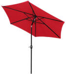 Brius Umbrela terasa gradina manivela inclinare poliester 250 cm, protectie uv, rosu (GU-0032)