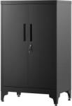 Brius Dulap de birou multifunctional, din otel, 2 usi cu incuietoare, 40x60x90 cm, negru (EZ-OMC012B01)