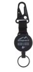 Wisport® Karabina Key-Back cu şnur retractabil Wisport® (Culoare: Negru, Mărime: Mic)