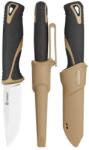 Ganzo Cuțit outdoor cu lamă fixă G807 Ganzo® (Culoare: Negru / Coyote, Variantă: Lamă argintie - Satin)