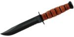 KA-BAR® Cuțit cu lamă fixă Short Fighting KA-BAR®, lamă combinată (Culoare: Maro, Variantă: Lamă neagră)