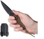 ANV Cuțit cu lamă fixă ANV® P100 (Culoare: Nisip. , Variantă: Lamă neagră - Cerakote)