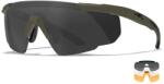 Wiley X Ochelari Wiley X® Saber Advanced, set (Culoare: Verde măsliniu, Lentile: Cristal + Gri fumuriu + Light Rust Portocaliu)