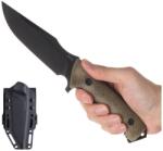 ANV Knives® Cuțit cu lamă fixă ANV® M311 Spelter (Culoare: Verde măsliniu, Variantă: Lamă neagră - oțel Elmax® + DLC)