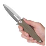ANV Cuțit pliabil Z400 BB G10 Liner Lock ANV® (Culoare: Verde măsliniu, Variantă: Lamă gri - Stone Wash)