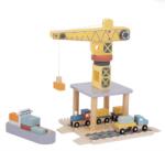 Tooky Toy Teherkikötő daruval 24 db (TJ192A)