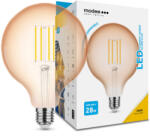 Modee LED lámpa , égő , izzószálas hatás , filament , E27 foglalat , G95 , 4 Watt , dimmelhető , meleg fehér , 1800K , borostyán sárga , Modee (ML-G95FA1800K4WE27D)