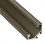 Lumines Alumínium sarok profil LED szalaghoz , 2 méter/db , CORNER , INOX , aranybarna (10-0033-20)