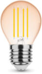 Modee LED lámpa , égő , izzószálas hatás , filament , E27 foglalat , G45 , Edison , 4 Watt , meleg fehér , 1800K , borostyán sárga , Modee (ML-G45FA1800K4WE27)