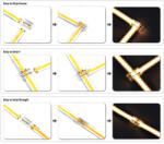 LEDISSIMO Gyorscsatlakozó , 8 mm-es DOTLESS COB LED szalaghoz , 9in1 , IP20/IP65 , MULTI SNAP (422358)