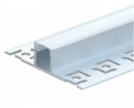 Optonica Alumínium profil LED szalaghoz , csempéhez , 2 méter/db , MATT fedővel , 4 db végzáróval , Optonica (5112)