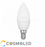 COSMOLED LED lámpa , égő , gyertya , E14 foglalat , 6W , meleg fehér , COSMOLED (416517)