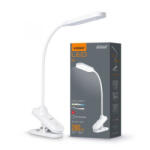 VIDEX LED lámpatest , asztali , csíptetős , CCT (3000K/4000K/5500K) , dimmelhető , 6W , USB , fehér , VIDEX (5099)