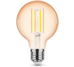Modee LED lámpa , égő , izzószálas hatás , filament , E27 foglalat , G80 , Edison , 4 Watt , meleg fehér , 1800K , borostyán sárga, Modee (ML-G80FA1800K4WE27)