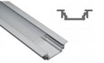 LEDvonal Alumínium U profil LED szalaghoz , 2 méter/db , ezüstre eloxált , süllyeszthető , GROOVE14 ELOX (A3020020)