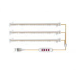 LEDISSIMO Növénynevelő LED modul szett , 3 x 4W, 3 x 42 LED , 3 x 30 cm , USB véggel , piros/kék fény , időzíthető , dimmelhető , LEDISSIMO GROW (416982)