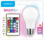 Modee LED lámpa , égő , szett , körte , E27 , 9.4W , dimmelhető , RGBW , W=természetes fehér , távirányítóval , Modee (MSL-G9,4WE27RGB-R)