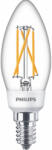 Philips LED lámpa , égő , izzószálas hatás , filament , gyertya , E14 foglalat , 5 Watt , kapcsolóval dimmelhető , Philips , SceneSwitch (philips-929001888855)