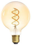 Kanlux LED lámpa , égő , izzószálas hatás , filament , gömb , E27 foglalat , G95 , 5 Watt , meleg fehér , 1800K , borostyán sárga , XLED (33518)