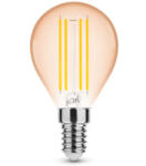 Modee LED lámpa , égő , izzószálas hatás , filament , E14 foglalat , G45 , Edison , 4 Watt , meleg fehér , 1800K , borostyán sárga , Modee (ML-G45FA1800K4WE14)