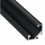 Lumines Alumínium sarok profil LED szalaghoz , 1 méter/db , CORNER , fekete (10-0032-10)