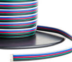 LEDISSIMO Színes vezeték , RGBW LED szalaghoz , 5 eres (fekete/fehér/kék/piros/zöld) (402886)