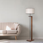 Opviq Opviq, 534LUN2150, Skandináv állólámpa, dió és krém, 163 cm magas | FIR fa test, szövet sapka (24 cm hosszú, 45 cm mély) | Be/Ki kapcsoló, A++ energiahatékony, stílusos kivitel (534LUN2150)