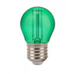 V-TAC LED lámpa , égő , izzószálas hatás , filament , kisgömb , E27 foglalat , G45 , 2 Watt , zöld (217411)