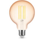 Modee LED lámpa , égő , izzószálas hatás , filament , E27 foglalat , G95 , Edison , 4 Watt , meleg fehér , 1800K , borostyán sárga , Modee, (ML-G95FA1800K4WE27)