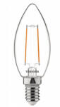 Toshiba LED lámpa , égő , izzószálás hatás , filament , E14 foglalat , 2.5 Watt , meleg fehér , TOSHIBA , 5 év garancia (DELS-FCW42P514AF11)