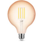 Modee LED lámpa , égő , izzószálas hatás , filament , E27 foglalat , G125 , Edison , 4 Watt , meleg fehér , 1800K , borostyán sárga , Modee (ML-G125FA1800K4WE27)