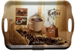  Tálca, szögletes, műanyag, kávéház mintás, 35, 5x25, 5 cm (KHKE252) - onlinepapirbolt