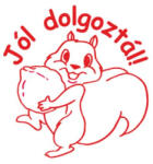 COLOP Bélyegző, motivációs, Jól dolgoztál! , COLOP "N43-kék", piros (IC18034304) - onlinepapirbolt