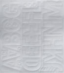  Öntapadós matrica, 5 cm-es, betűlap, ABC első fele, fehér (LUIN135) - onlinepapirbolt