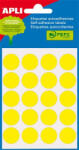 APLI Etikett, 19 mm kör, kézzel írható, színes, APLI, sárga, 100 etikett/csomag (LCA2063) - onlinepapirbolt