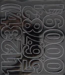  Öntapadós matrica, 5 cm-es, számlap, fekete (LUIN143) - onlinepapirbolt