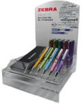 Zebra Golyóstoll display, 0, 24 mm, teleszkópos, ZEBRA "SL-F1", kék, világos színek (TZ23000) - onlinepapirbolt