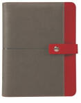 SATURNUS Kalendárium, gyűrűs, betétlapokkal, "L", műbőr, SATURNUS, "426", szürke-piros (NKL226SZP) - onlinepapirbolt