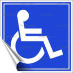  Információs matrica, 10x10 cm, rokkant piktogram (LUIN099) - onlinepapirbolt