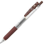 Zebra Zseléstoll, 0, 33 mm, nyomógombos, ZEBRA "Sarasa Clip", barna (TZ35136) - onlinepapirbolt