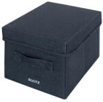 LEITZ Doboz, szövet borítású, S méret, LEITZ "Fabric", sötétszürke (E61460089) - onlinepapirbolt
